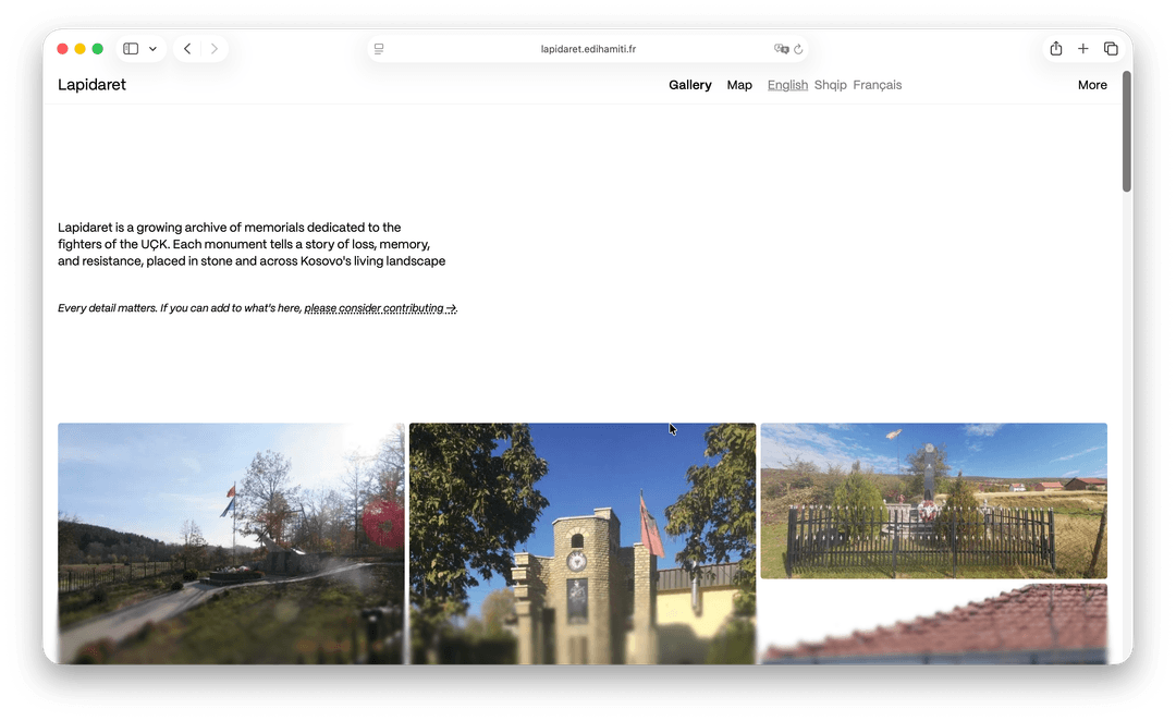 Screenshot representing Lapidaret