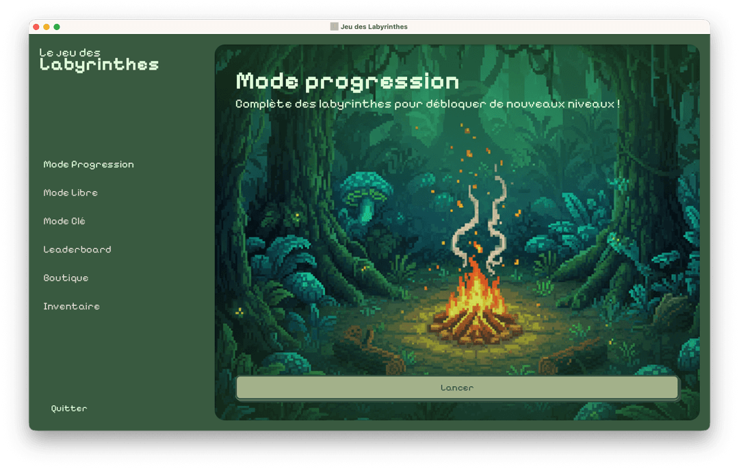 Screenshot representing Le Jeu des Labyrinthes