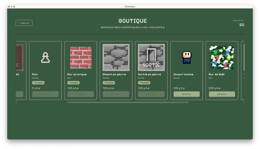 Screenshot representing Le Jeu des Labyrinthes